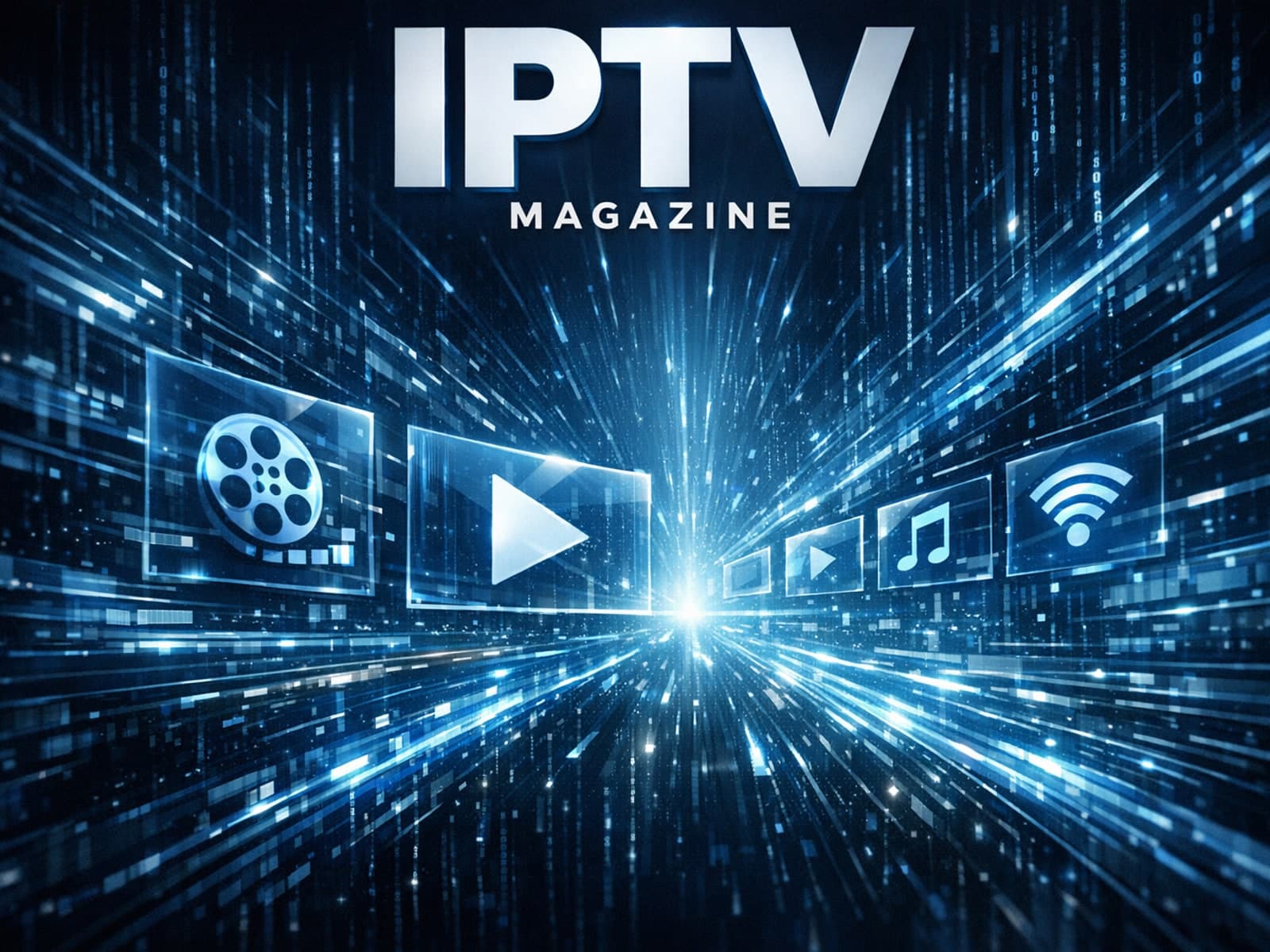 Illustration showing two IPTV streaming methods: M3U playlist file and Xtream Codes login portal.