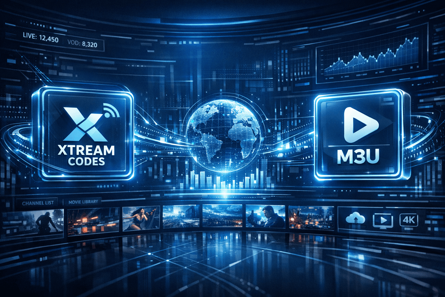 Comparison of IPTV streaming formats Xtream Codes and M3U
